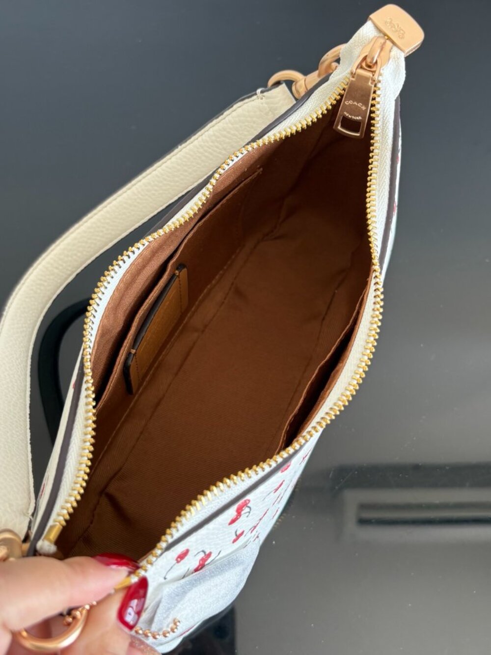 Coach Teri Cherry Print Shoulder Bag - Picture 9 of 9